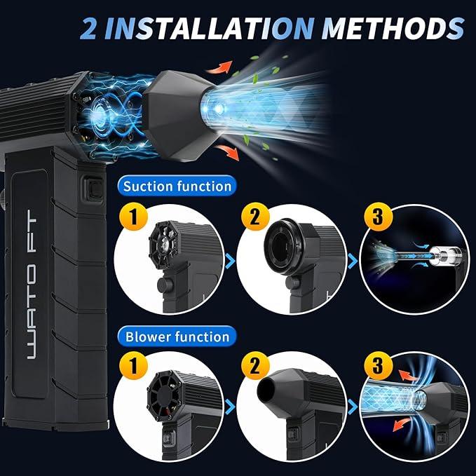 Compressed Air Duster – 180000RPM Cordless Electric Air Blower with Stepless Adjustment, Powerful Brushless Motor, Rechargeable Air Duster for Computer, Keyboard, Car, Home & Outdoor Cleaning - NeatNest