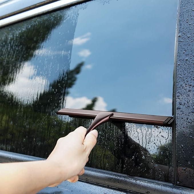 Hiware All-Purpose Shower Squeegee for Shower Doors, Bathroom, Window and Car Glass - Bronze, Stainless Steel, 12 Inches - NeatNest