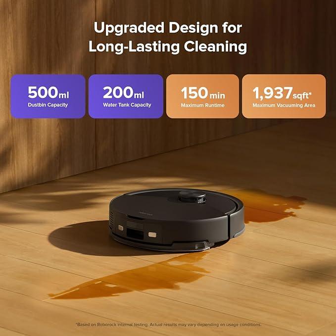 roborock Q10 S5 Robot Vacuum and Mop Cleaner, 10000Pa HyperForce Suction, Dual Anti-Tangle System, Auto-Lifting Mop, ReactiveTech Obstacle Avoidance, App Control, for Pet Hair and Carpet, Black - NeatNest