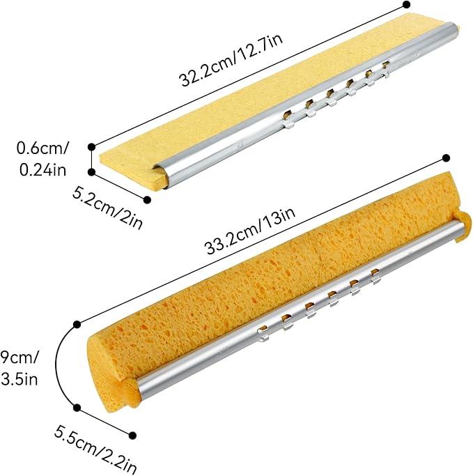 Cellulose Sponge Pop Up Sponge Mop with 2 Swop Roller Sponge mop Suitable for Wood, Ceramic Tiles and Other Flat Floors (1 Handle and 2 Heads) - NeatNest