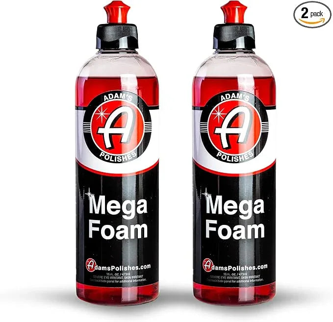 Adam's Polishes Mega Foam (16oz, 2 Pack) - Detailing pH Neutral Car Soap Washing, Concentated For Use In Car Wash Bucket, Foam Gun For Cleaning, Won't Strip Car Wax or Ceramic Coating - NeatNest