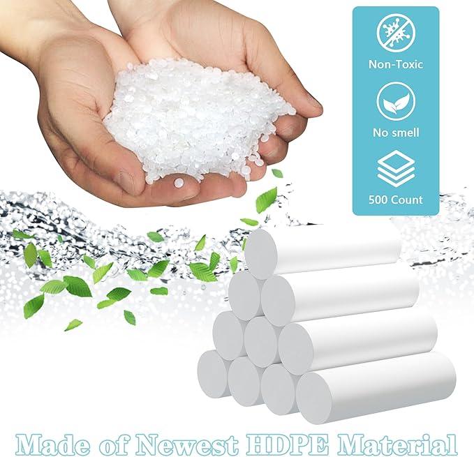 300 Count 8 Gallon Trash Bags, 13 Micron Extra Thick Medium Garbage Bags, 7-9 Gallon Unscented White Wastebasket Can Liners for Bathroom Kitchen Home Office - NeatNest
