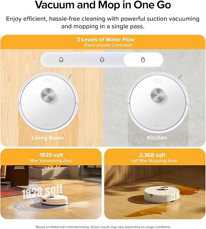 roborock Q7 M5+ Robot Vacuum and Mop, Upgraded from Q5 Max+, Up to 7-9 Weeks Self-Empty, 10000Pa Suction, Dual Anti-Tangle System for Pet Hair & Carpet, PreciSense LiDAR Navigation, App Control, White - NeatNest