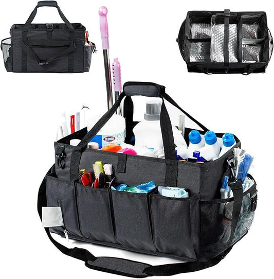 XL Professional Cleaning Caddy for Cleaning Suppliers, 17" Wearable Cleaing Bag for Housekeepers, Cleaning Organizer, Detailing Bag - NeatNest