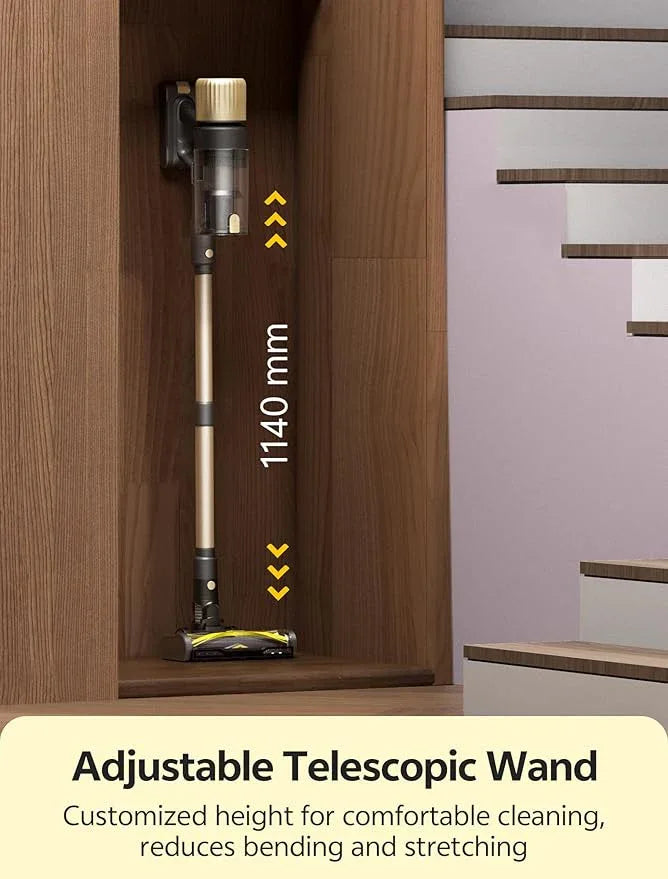 Ultenic Cordless Vacuum Cleaner, 550W 50KPA 65min Runtime, Stick Vacuum with Green Light, Self-Standing & 180° Lay-Flat, Anti-Tangled Brush, Vacuum Cleaners for Home/Hard Floor/Carpet/Pet Hair, U15 - NeatNest