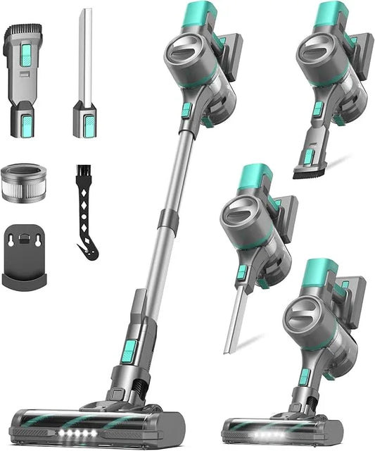 S10K Cordless Vacuum Cleaner, 55Kpa 60mins Lightweight Stick Vacuum with Powerful Suction for Home, Rechargeable, Self-Standing, Handheld Vacuum Cleaners for Hardwood Floors, Carpets, Pet Hair - NeatNest