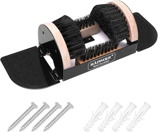 Hadwoer Boot Brush Scraper Outdoor – Heavy Duty Boot Scrubber & Shoe Cleaner Brush with Sturdy Bristles – Resistant Boot Cleaner for Mud, Dirt & Snow – Durable Outdoor Boot Scrapers with Brushes - NeatNest