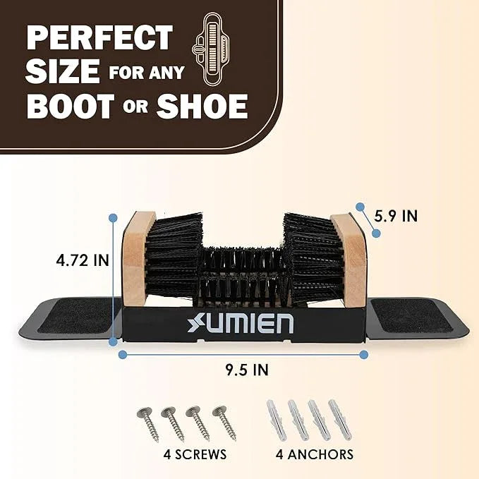 Umien™ Boot Scraper Outdoor Shoe Brush with Flaps - Cleaning Heavy-Duty Shoe Cleaner and Boot Scrubber for Mud, Dirt, and Snow - Durable Weather-Resistant Outdoor Shoe Cleaning Tool - NeatNest