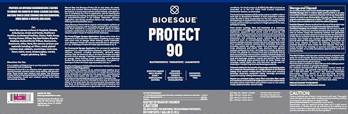 Bioesque Protect 90, Heavy Duty Bacteriostatic, Fungistatic, Algaestatic Formula, Effective Against Mold, Mildew, Algae, & Odor Causing Bacteria, 1 Gallon (Pack of 4) - NeatNest