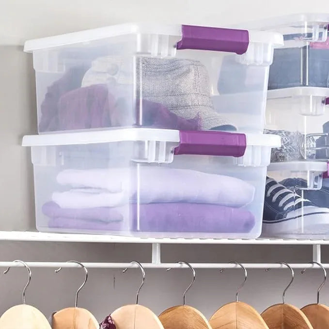 Sterilite 24-Pack ClearView Latch Box, Stackable Storage Organizer Bins for Home, 15 Quart - NeatNest
