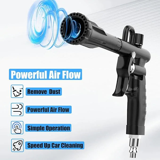 Air Cleaning Gun for Car Interior Detailing, High Pressure Air Blower Auto Detailing Tool for Quickly Blasts Dirt and Dust, Air Blaster for Car Detailing, Black - NeatNest