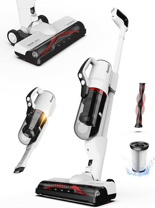 Roomie Tec SlimVac Pro Cordless Vacuum Cleaner for Home - 2200mAh Battery, High Suction Power, Lightweight, Detachable Handheld with HEPA Filter – Multi-Surface Cleaning for Carpets, Hard Floors, Cars - NeatNest