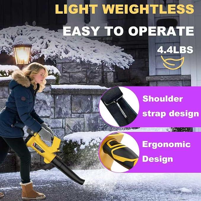 Cordless Leaf Blower with Battery and Charger, 540 CFM/170 MPH Electric Blower Cordless, 2 X 4.5Ah Lightweight Battery Operated Leaf Blower for Patio Cleaning Lawn Care Debris and Dust - NeatNest