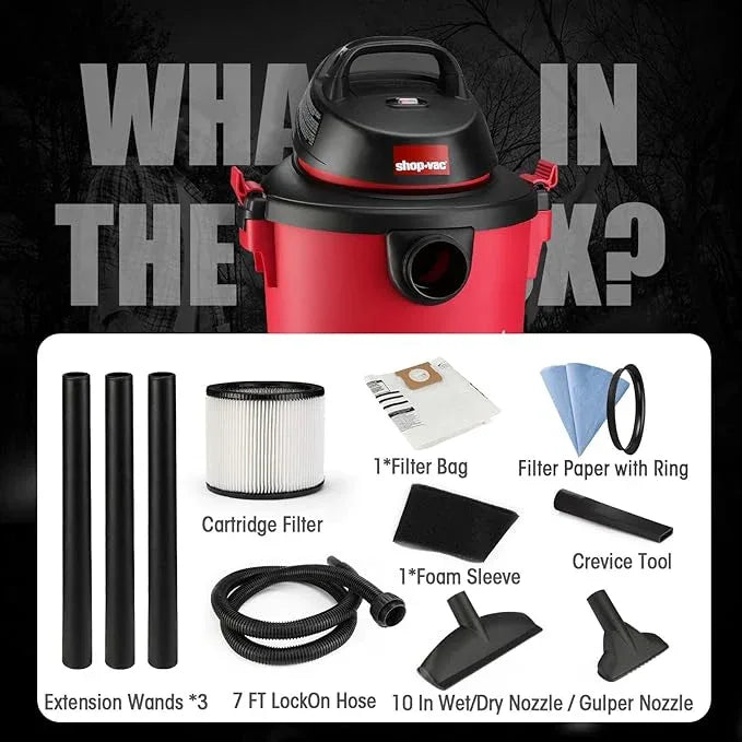 Shop-Vac 6 Gallon 3.0 Peak HP Wet Dry Vacuum, 3 in 1 Function Heavy-Duty Shop Vacuum with Filters, Attachments, Ideal for Home, Jobsite, Garage, Car & Workshop. 5971636 - NeatNest