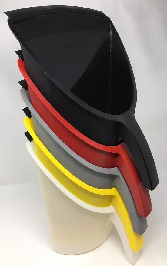 Handy Pan- RED - Large Capacity Recycled Plastic Heavy Duty Dust Pan! Made in USA! Great for Home, Shop, Garage, Waterproof, Stackable, Stands Upright. Unique Rubber Edge gets Debris in! Handypan - NeatNest