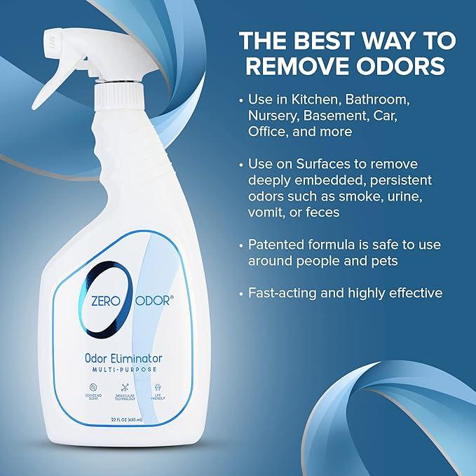 Zero Odor - Multi-Purpose Strong Odor Eliminator for Home, Office, Car, Bathroom, Hotel, Room Deodorizer, and Odor Neutralizer, 22Oz - NeatNest