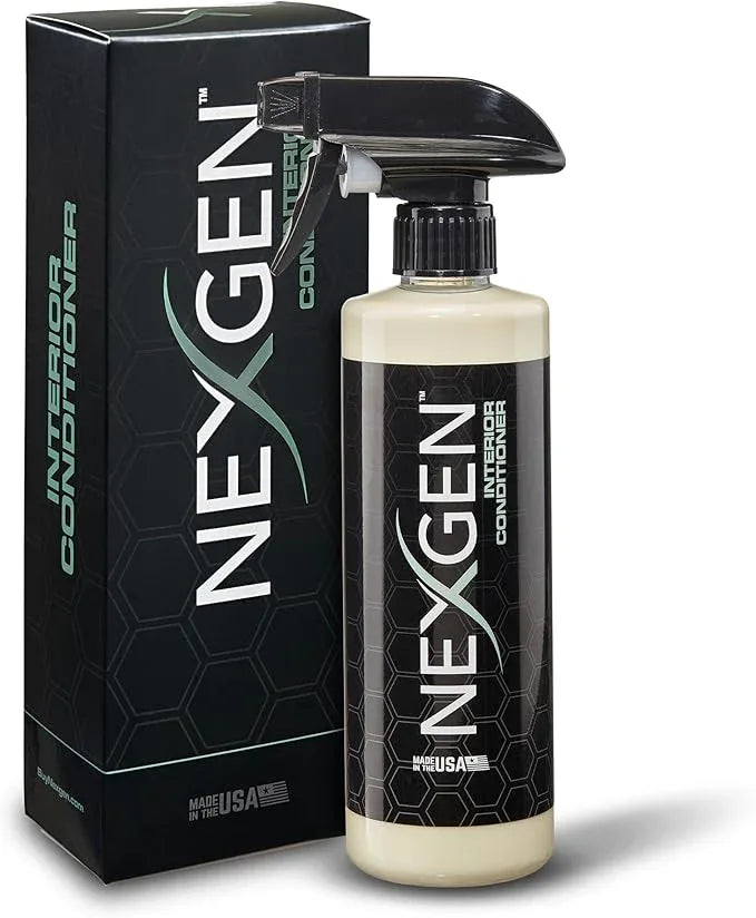 Nexgen Interior Conditioner (16oz) - Non-Greasy, UV-Blocking Formula - Fresh Leather Scent - On-The-Go Car Detailing - Car Cleaning Supplies - for Car Seats, Dashboards, Door Panels, & More - NeatNest