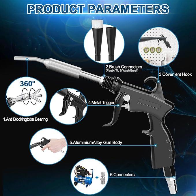 Detailing Car Cleaning Gun Interior Dryer Air Blow Gun, High Pressure Blower Gun, Car Detailing Tools for Quickly Blowing Out Dirt and DustWorking with Air - NeatNest