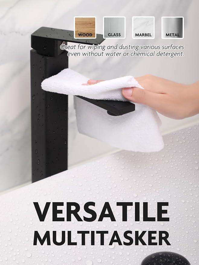 Fantasticlean Microfiber Cleaning Cloth Roll -675 Pack, Tear Away Microfiber Towels, 12" x 12", Reusable, Washable, Ultra Absorbent Dishcloth for Home Supplies, Car, Shop (9 Rolls of White) - NeatNest