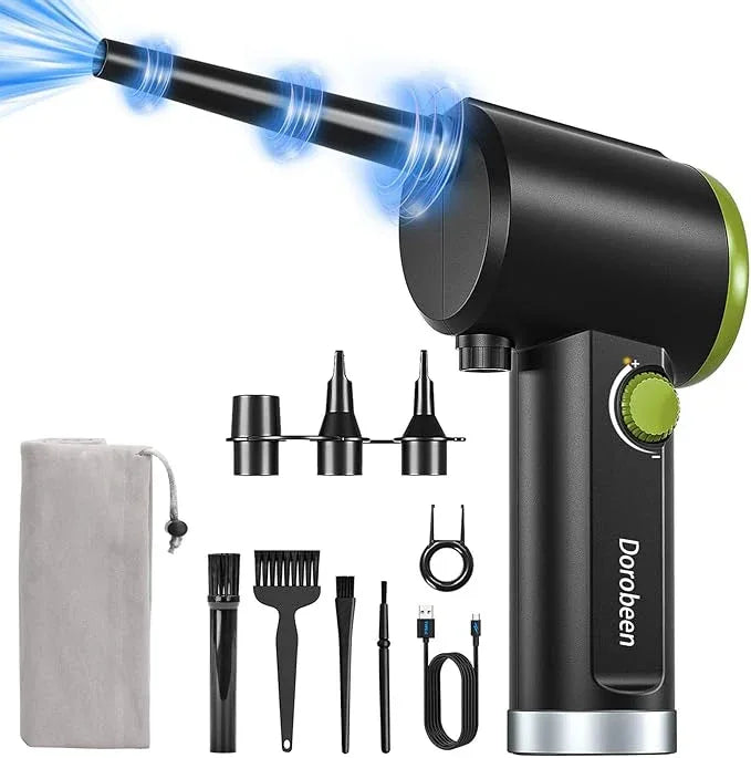 DOROBEEN Compressed Air Duster, Cordless Handheld Air Blower, Stepless Speed, 41000RPM, Portable Rechargeable Built-in Battery, Electric Air Duster for Computer Keyboard Electronics Cleaning - NeatNest