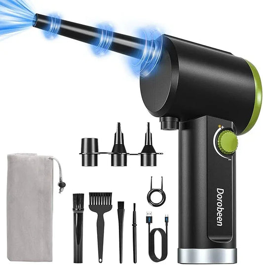 DOROBEEN Compressed Air Duster, Cordless Handheld Air Blower, Stepless Speed, 41000RPM, Portable Rechargeable Built-in Battery, Electric Air Duster for Computer Keyboard Electronics Cleaning - NeatNest