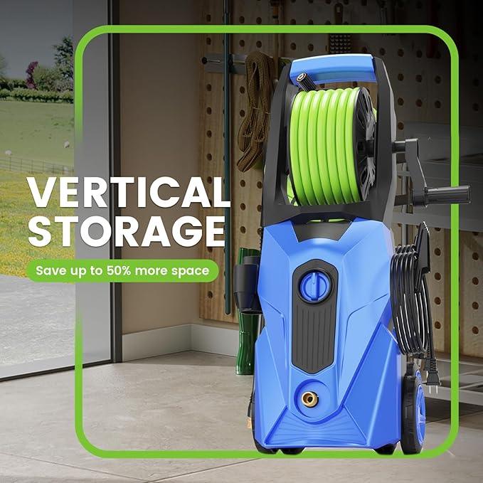 Pressure Washer 5000PSI Power Washers Powered with 33ft Pressure Hose, 4 Nozzle and Foam Cannon, powerwashers for Home, Cars, Fences, Patio, Dblue - NeatNest