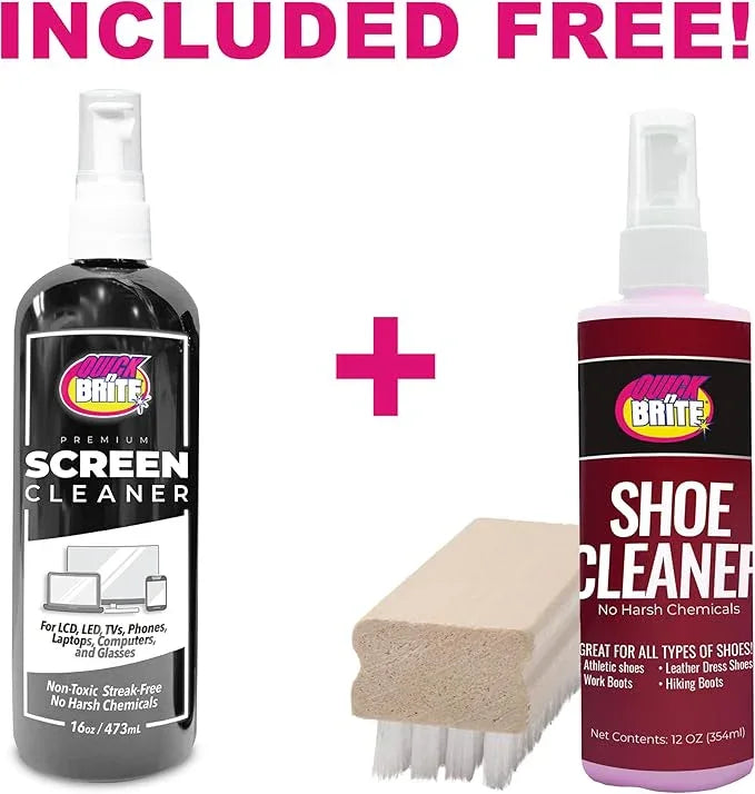 Quick 'n Brite Eco-Friendly Cleaning Supplies Kit - All Purpose Cleaner with Cleaning Paste & Concentrate - Non-Toxic, Powerful Cleaner Includes Sponge - Versatile Solution for Home & Office - NeatNest