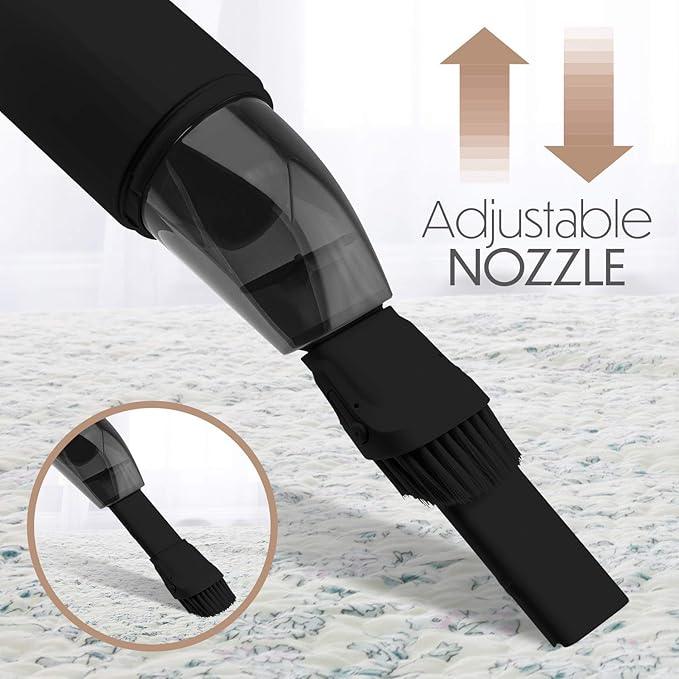 STARUMENT Portable Hand Vacuum Cleaner Handheld Cordless Cleaner for Dust Pet Hair Dirt Home Car Interior Lightweight, Easy to Use, Compact Design Battery Rechargeable with USB-C Cable - Black - NeatNest