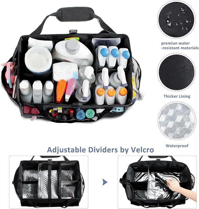 XL Professional Cleaning Caddy for Cleaning Suppliers, 17" Wearable Cleaing Bag for Housekeepers, Cleaning Organizer, Detailing Bag - NeatNest
