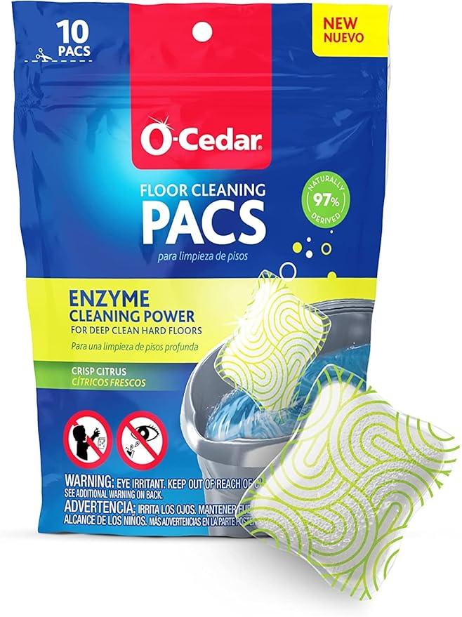 O-Cedar EasyWring RinseClean Microfiber Spin Mop & Bucket Floor Cleaning System with Citrus and Lavender Pacs (Variety Pack) - NeatNest
