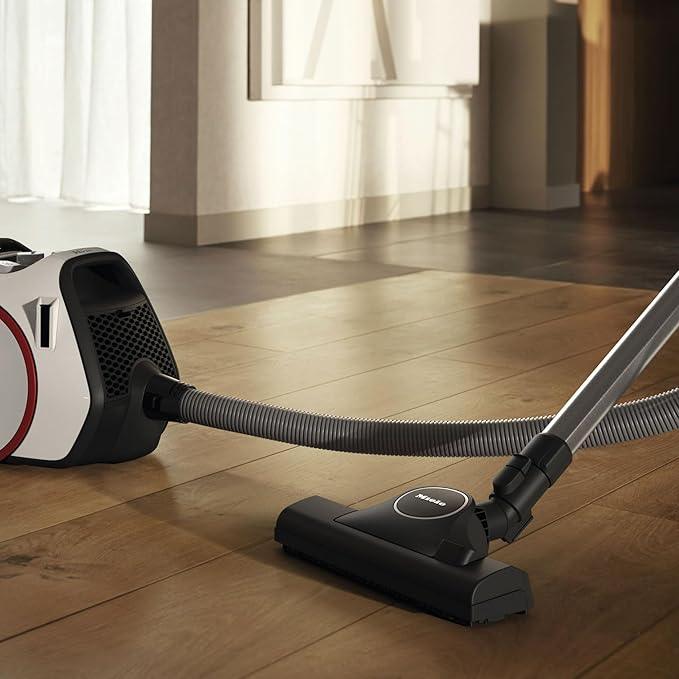 Miele Boost CX1 PowerLine SNRF0 Bagless Canister Vacuum Cleaner in Lotus White, Compact - NeatNest