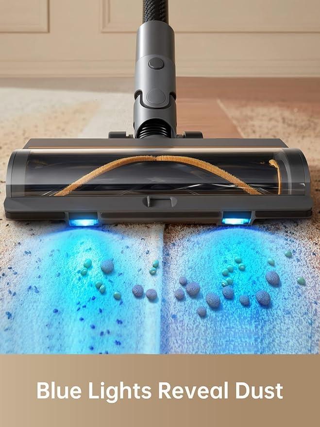 DREAME R20 Cordless Vacuum Cleaner with Dual Brush Head, Smart Stick Vacuum for Home, 190AW Powerful Suction, Up to 90 Mins, Blue Lights, Lightweight for Hard Floor, Carpet, Pet Hair - NeatNest