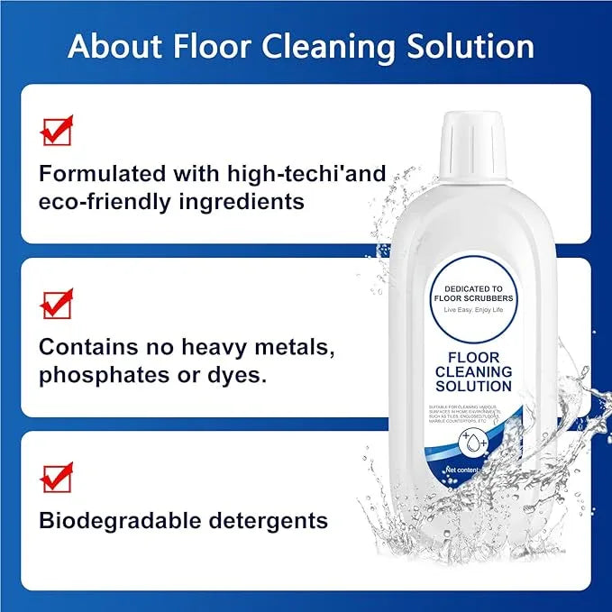 Floor Cleaning Solution Compatible With Tineco, Deep Cleans for Multiple Hard Floors, Suitable With All Robot Vacuums with Mopping and Cordless Wet/Dry Vacuum Mop Cleaner (Original 1 Bottle) - NeatNest