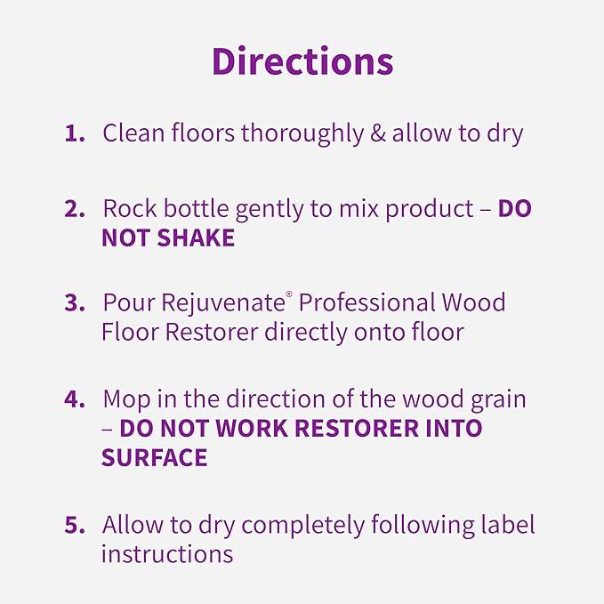 Rejuvenate Professional Wood Floor Restorer Fills Scratches, Shines And Protects Wood Flooring For A High Gloss Shine, 1 Gallon - NeatNest