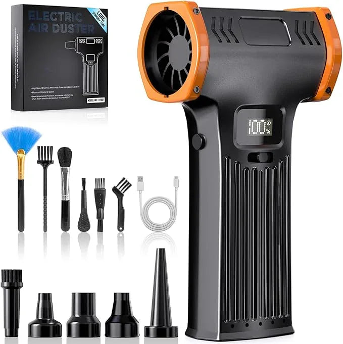 150000RPM Electric Air Duster: Continuously Variable Speed Powerful Air Blower for Computers PC Cleaning - 8000mAh Portable Turbo Fan for Home Car Office - College Back to School Gifts - NeatNest