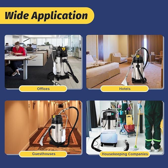 Carpet Cleaner Machine,40L/11Gal Stainless Steel Couch Cleaner Vacuuming Cleaner Floor Carpet Deep Cleaning Machine,Upholstery Carpets Extractor Cleaning for Commercial Home - NeatNest
