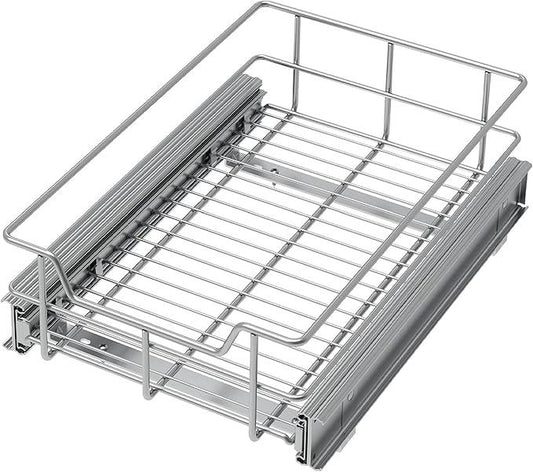 Pull Out Cabinet Organizer 9" W X 17" D, Slide Out Drawers For Kitchen Organizers and Storage, Pull Out Drawers For Cabinets Capacity Heavy Duty Caddy, Cabinet Shelves Chrome-Plated, Bathroom Pantry - NeatNest
