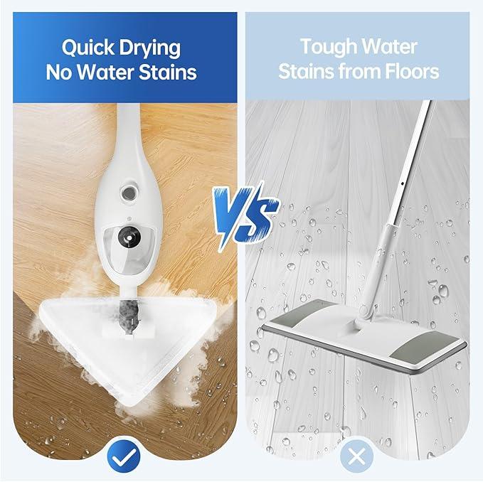 15-in-1 Steam Mops with Detachable Handheld Steamer, Multipurpose Steam Cleaner Mop for Hardwood Floors, High-Pressure 1300W Motor, 30s Fast Heat Up for Tile, Laminate, and Carpet Cleaning - NeatNest