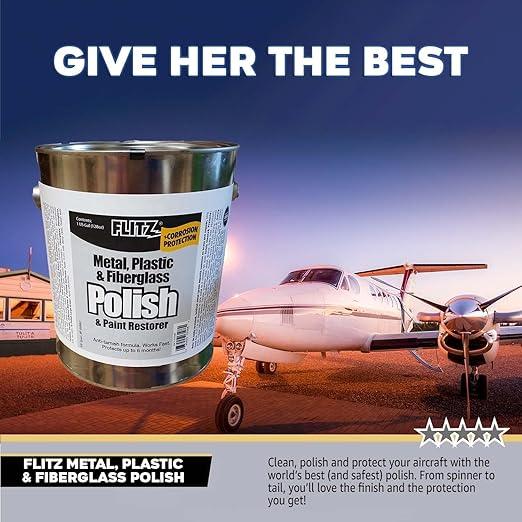 Flitz Multi-Purpose Metal Polish Paste - 1 Gallon Tub of USA-Made Chrome Polish - Works on Stainless Steel, Aluminum, Plastic, Jewelry and Cars - Non-Abrasive Cleaner & Rust Remover (1 Pack) - NeatNest
