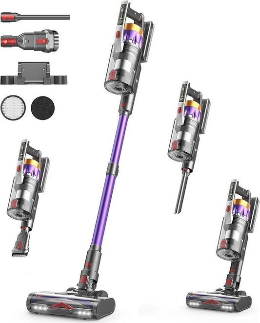 NADALY Cordless Vacuum Cleaner, 650W 55KPA 70Mins Vacuum Cleaners for Home, Anti-Tangle, Self-Standing Stick Vacuum Cordless Rechargeable, Lightweight Vacuum for Hardwood Floors/Pet Hair/Carpet - NeatNest