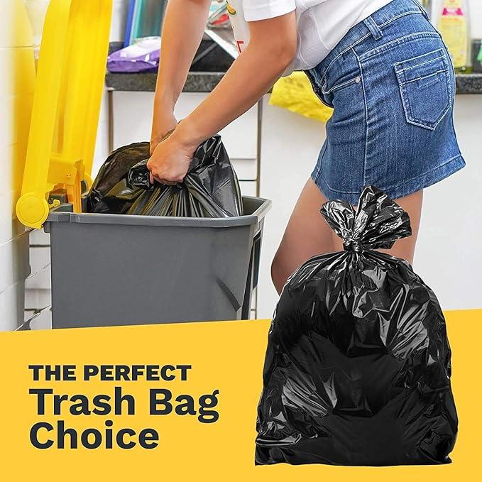 ToughBag 30-33 Gallon Trash Bags Heavy Duty (50 COUNT) 3 Mil Contractor Trash Bags – Heavy Duty Black Contractor Can Liners - Made In USA - NeatNest