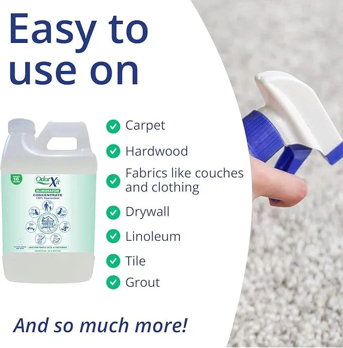Concentrated Pet Urine Odor Eliminator, Ideal for Cat, Dog Poo and Urine Smell, Versatile & Natural Odor Neutralizer for Home and Outdoor Use, Deodorizer & Absorber, Concentrate, 64oz - NeatNest