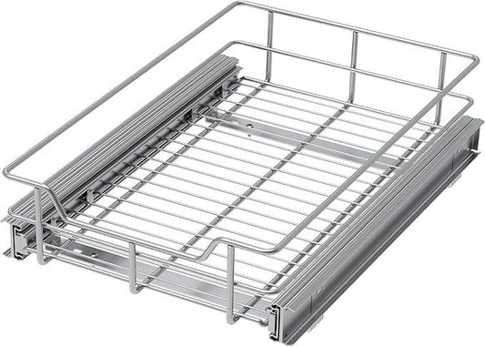 Pull Out Cabinet Organizer 14" W X 17" D, Slide Out Drawers For Kitchen Organizers and Storage, Pull Out Drawers For Cabinets Capacity Heavy Duty Caddy, Cabinet Shelves Chrome-Plated, Bathroom Pantry - NeatNest