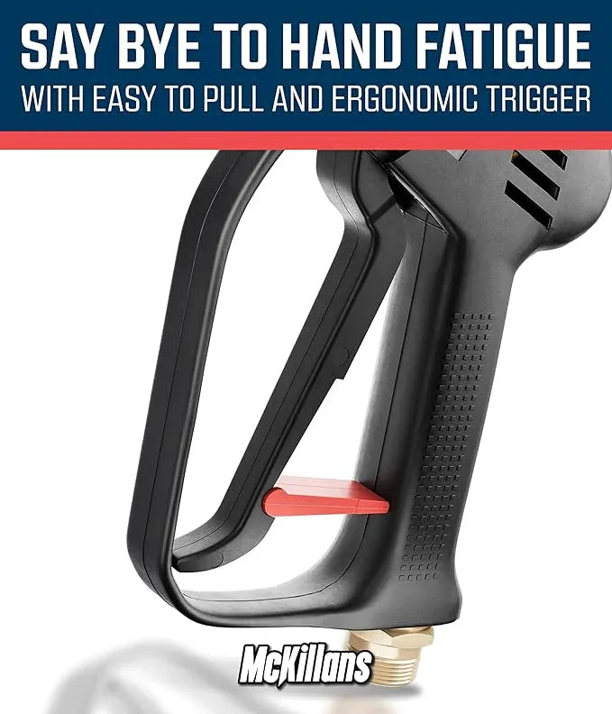 McKillans® Short Pressure Washer Gun with Replacement M22 Inlet - High Pressure Water Handle with 1/4” Quick Connector Coupler - Power Washer Gun Compatible with Foam Cannon - Car Wash Foam Gun - NeatNest