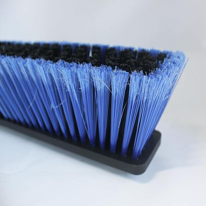FRAXIR 3PCS Push Broom Head Outdoor Large Stiff Bristle Broom Head - Excellent Cleaning Performance - Easy Installation Broom Head(Blue, 18 inches) - NeatNest