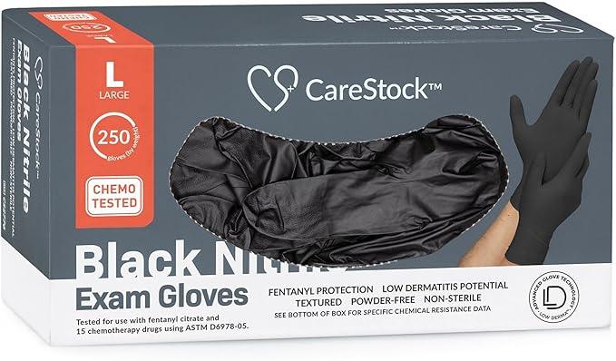 CareStock Black Nitrile Gloves Large [1000 Count] – 2 mil Thin Disposable Latex-Free Exam Gloves for Medical, Cleaning, Cooking, Food Prep – Ultra-Strong with Slip-Resistant Textured Grip Bulk - NeatNest