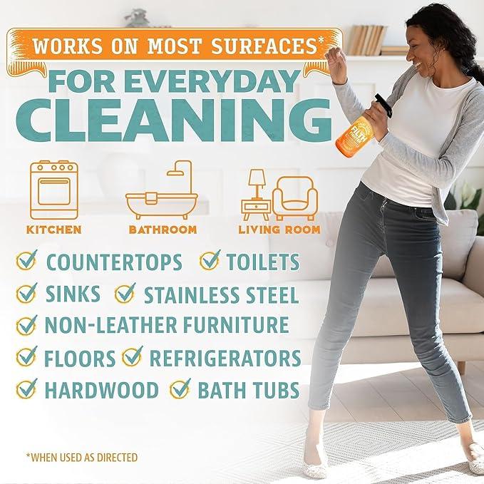 ANGRY ORANGE Citrus Multipurpose Cleaner Spray for Kitchen and Bathroom - 24 oz - Value 2 Pack - NeatNest