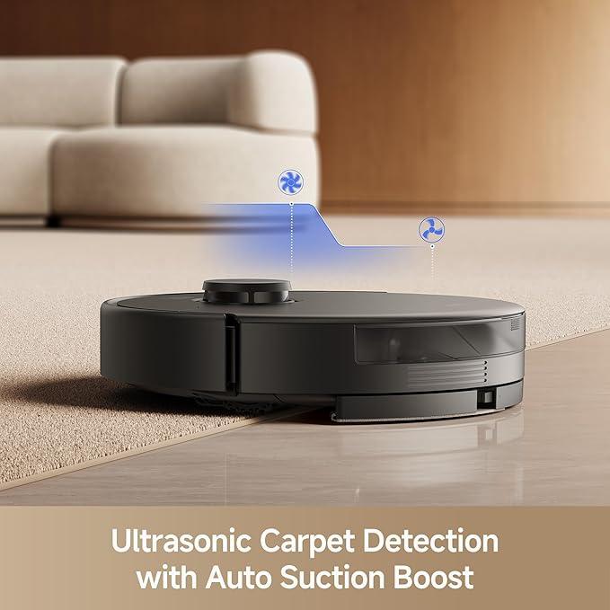 Mova E30 Pro Plus Robot Vacuum, 19000Pa Suction, DuoRoller Brush Anti-Tangle, Self-Emptying 90-Day Hands-Free, Extendable Side Brush for Edge Cleaning, App & Voice Control - NeatNest