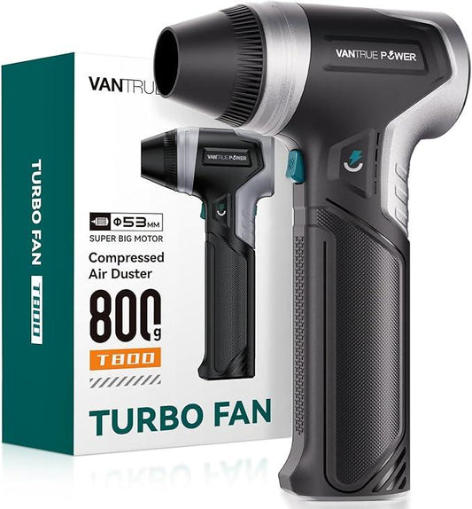 Electric Air Duster-（3 Times The Average Market Wind Force）, Super Power Cordless Duster, Rechargeable Brushless Motor Durable Blower, 3-Gear Adjustable for Keyboard, Car, House, Patio - NeatNest