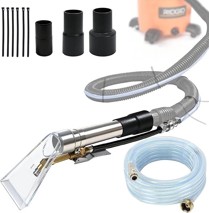 Happy Tree Universal Fit All Brands' Shop Vac Extractor Hose Kit Adapter Wet-dry Extraction Accessory for Upholstery & Carpet Cleaning Auto Detailing Wet Vaccum Accessories with 25 Feet Water Hose - NeatNest